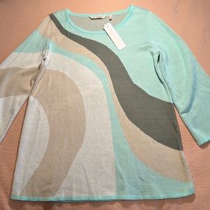 Soft Surroundings Nina Sweater Aqua Marble